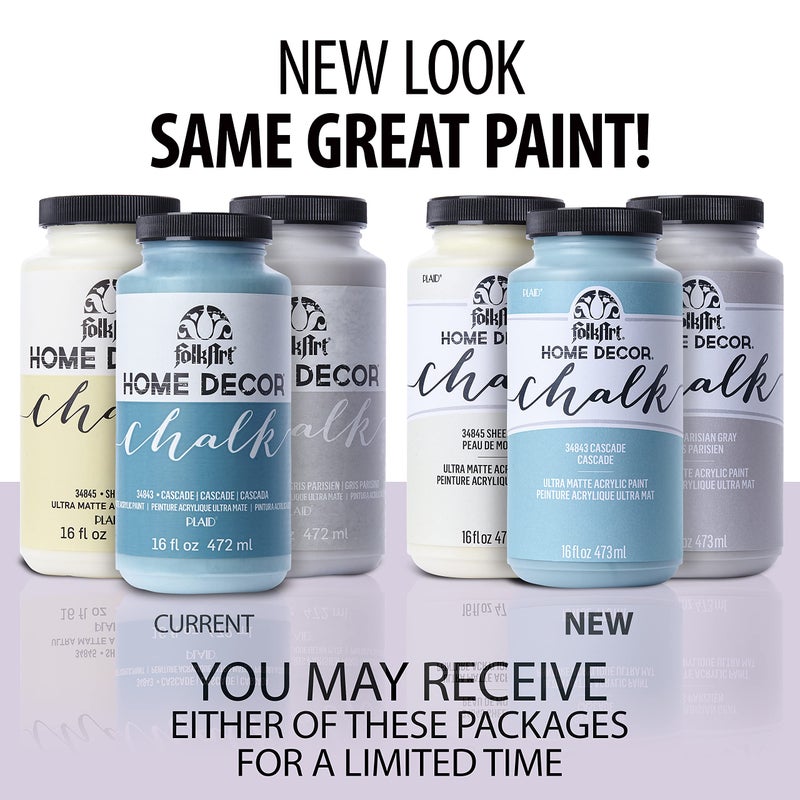FolkArt 38730 Home Decor Chalk Furniture & Craft Paint in Assorted Colors, 16 ounce, Parisian Grey - Image 2